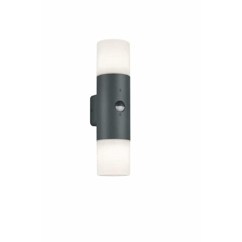 Kinkiet zewnętrzny z czujnikiem ruchu HOOSIC antracyt 2xE27x28W aluminium wym:33x8,5x8,5cm IP44 Trio