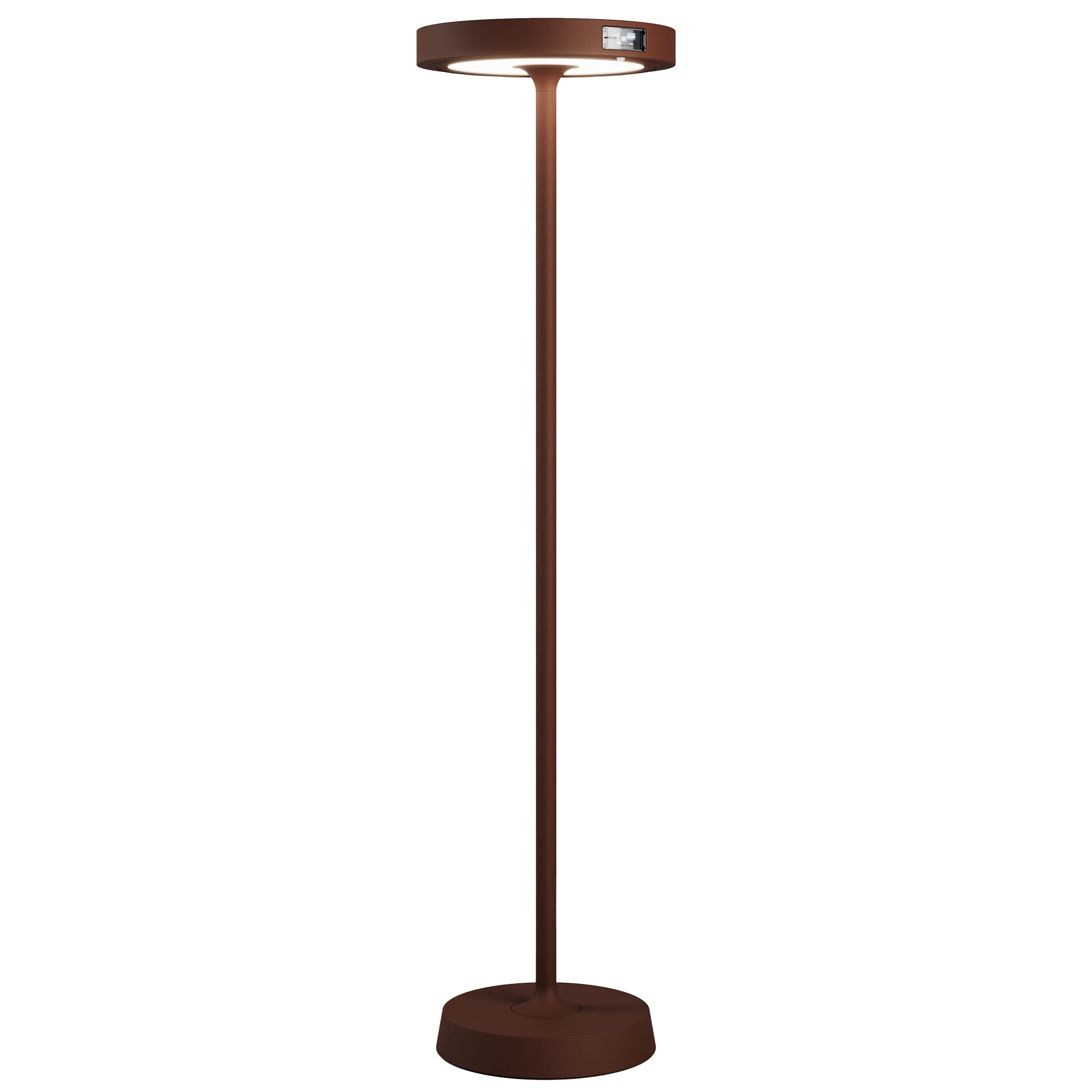 Barbell Solar RF - 65W Solarna lampa podłogowa LED z akumulatorem - Zewnętrzna lampa podłogowa 3 wysokości 156-113-70 cm Corten