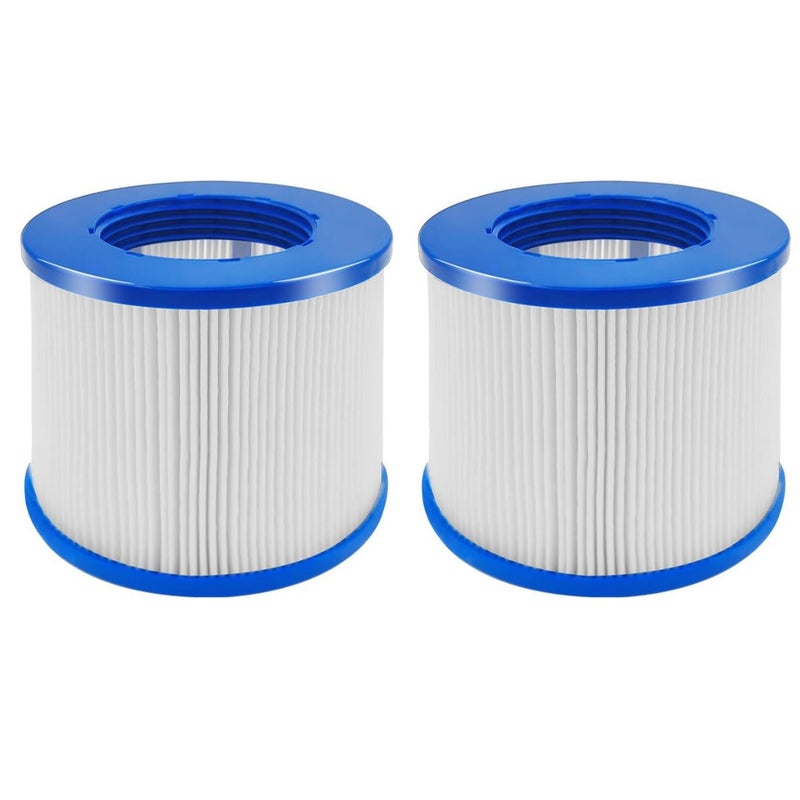 Zestaw 2 filtrów do spa na wkręt, wkład filtrujący do Clever Spa, filtr 75 x 100 mm, filtr na wkręt do spa dmuchanego, brak śrub 60 mm