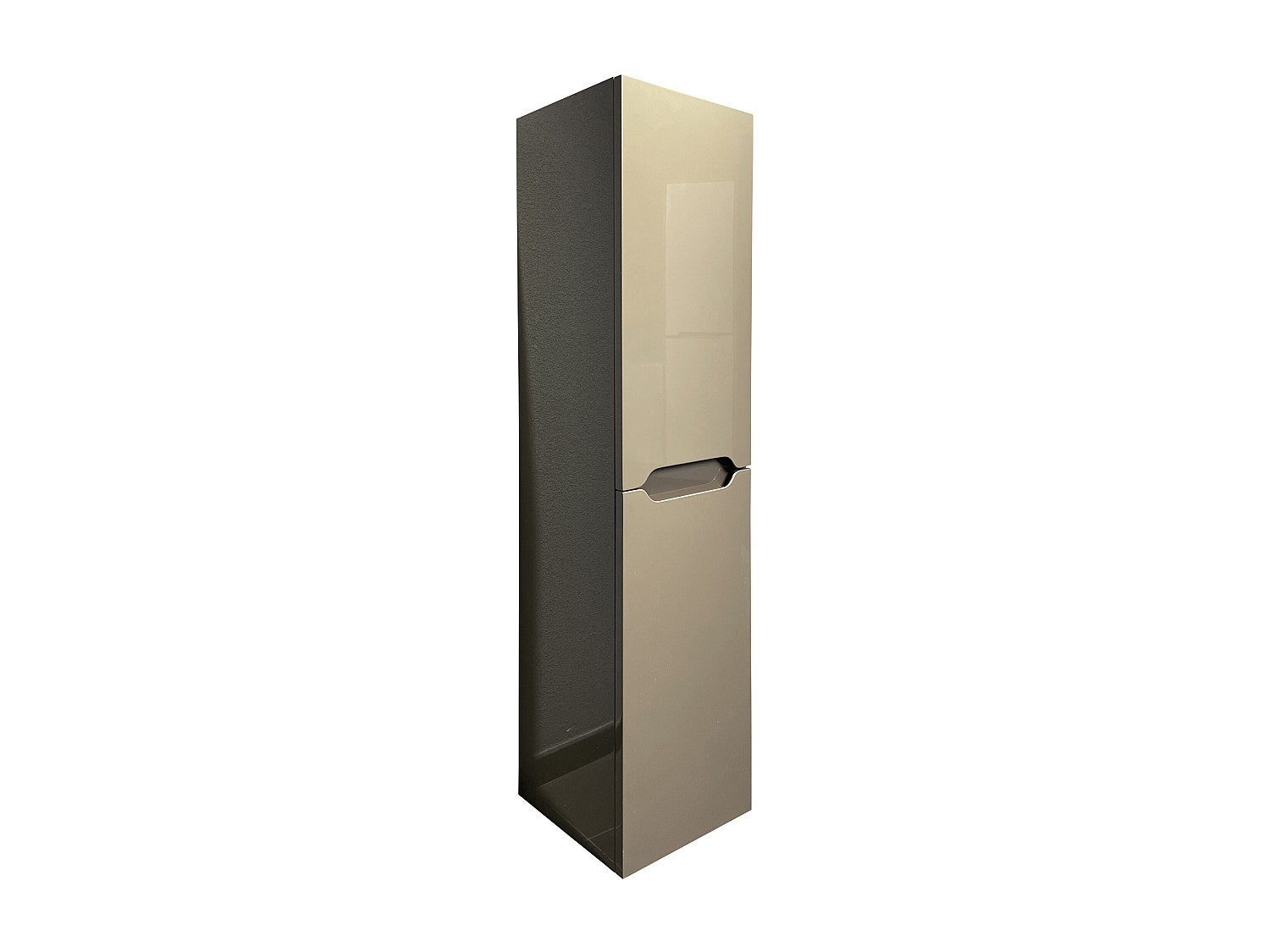 Słupek łazienkowy wiszący - Kolor taupe - Szer. 30 x gł. 30 x 120 cm - STEFANIE