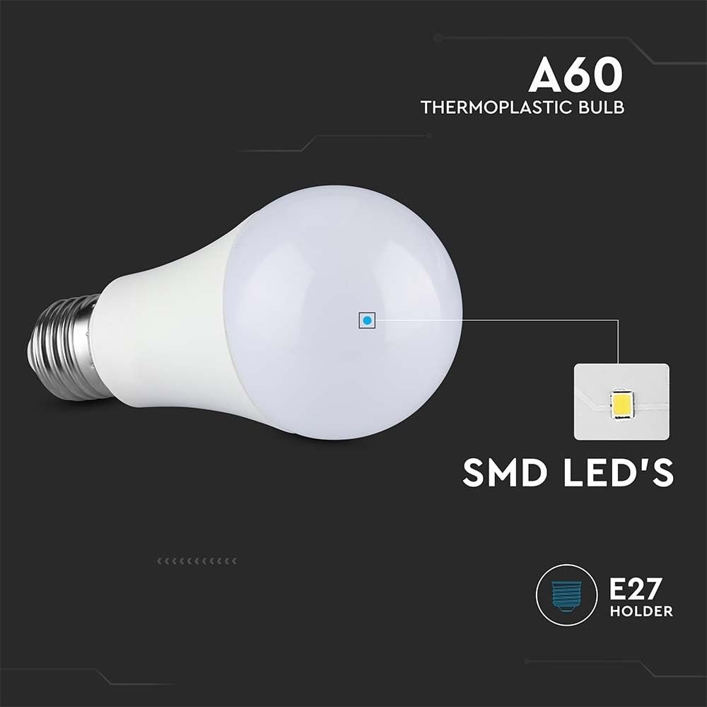 Żarówka LED LATIO E27 8,5 W (odpowiednik 60 W) A60-806 lumenów, barwa 4000 K, biały, maksymalny kąt wiązki 200°, energooszczędna, neutralna