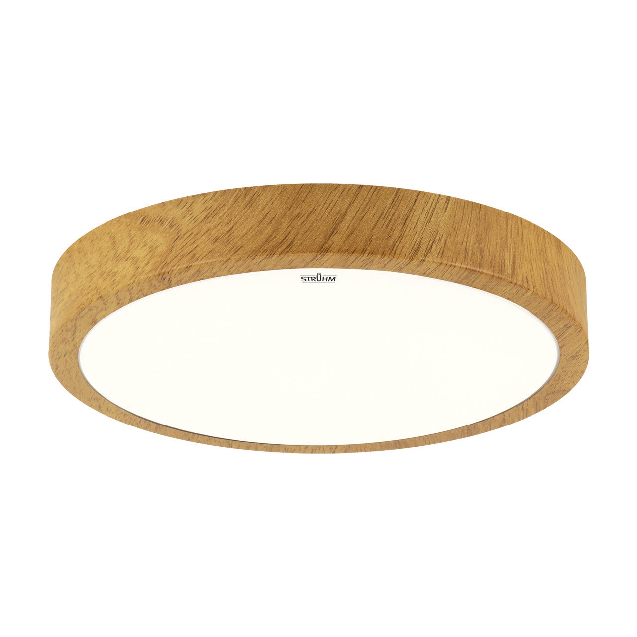 Plafon Atut okrągły dąb-biały LED 36W 4100K 2520lm wym: 7 x 48 cm IP44 tworzywo sztuczne Struhm