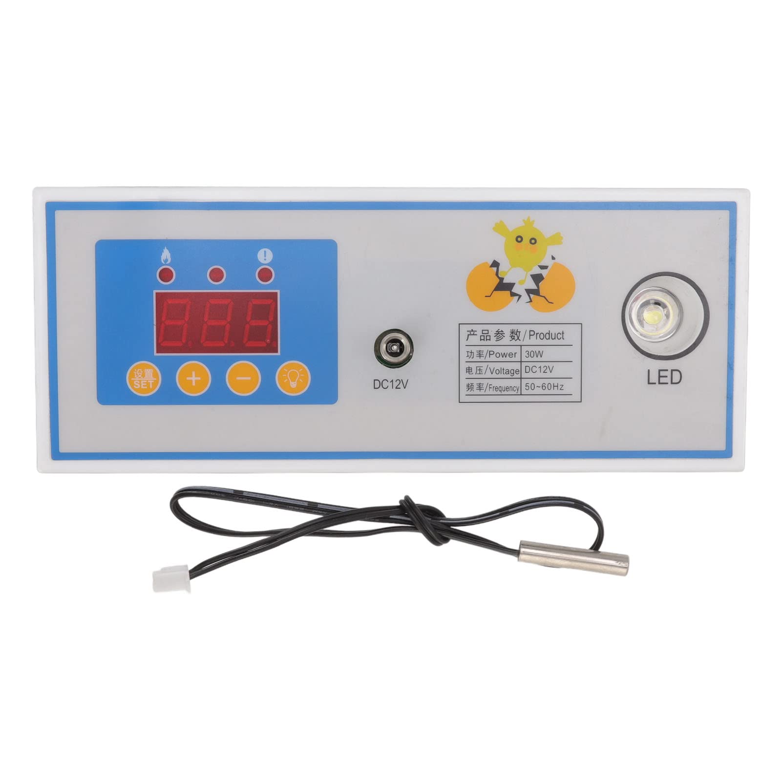 Regulator temperatury inkubatora, w pełni automatyczny cyfrowy termostat do jaj, 30 W, 12 V do wylęgu