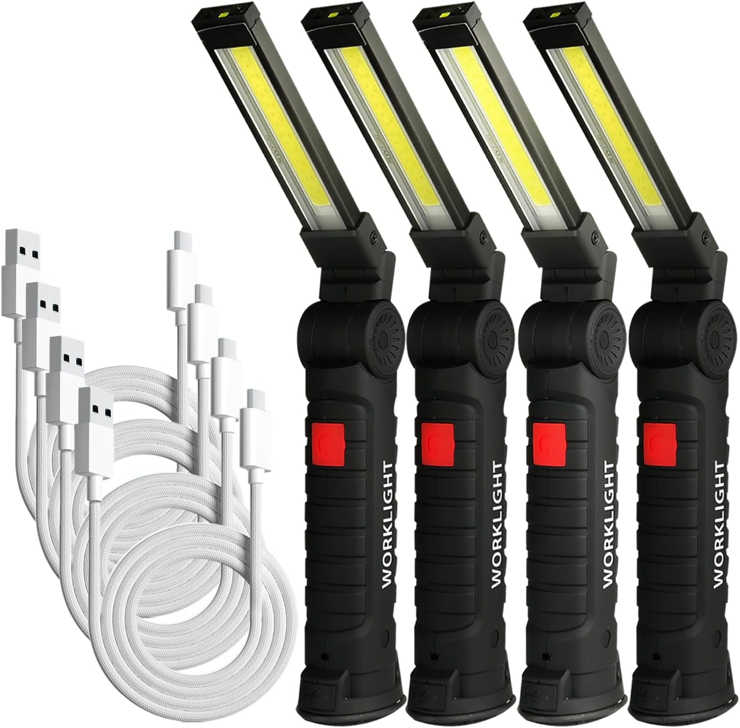 Lampa Błyskowa LED Ładowalna USB C Lampa Robocza Magnetyczna Trybów COB do Napraw Samochodowych Campingu Nagłych Wypadków Klasa energetyczna A