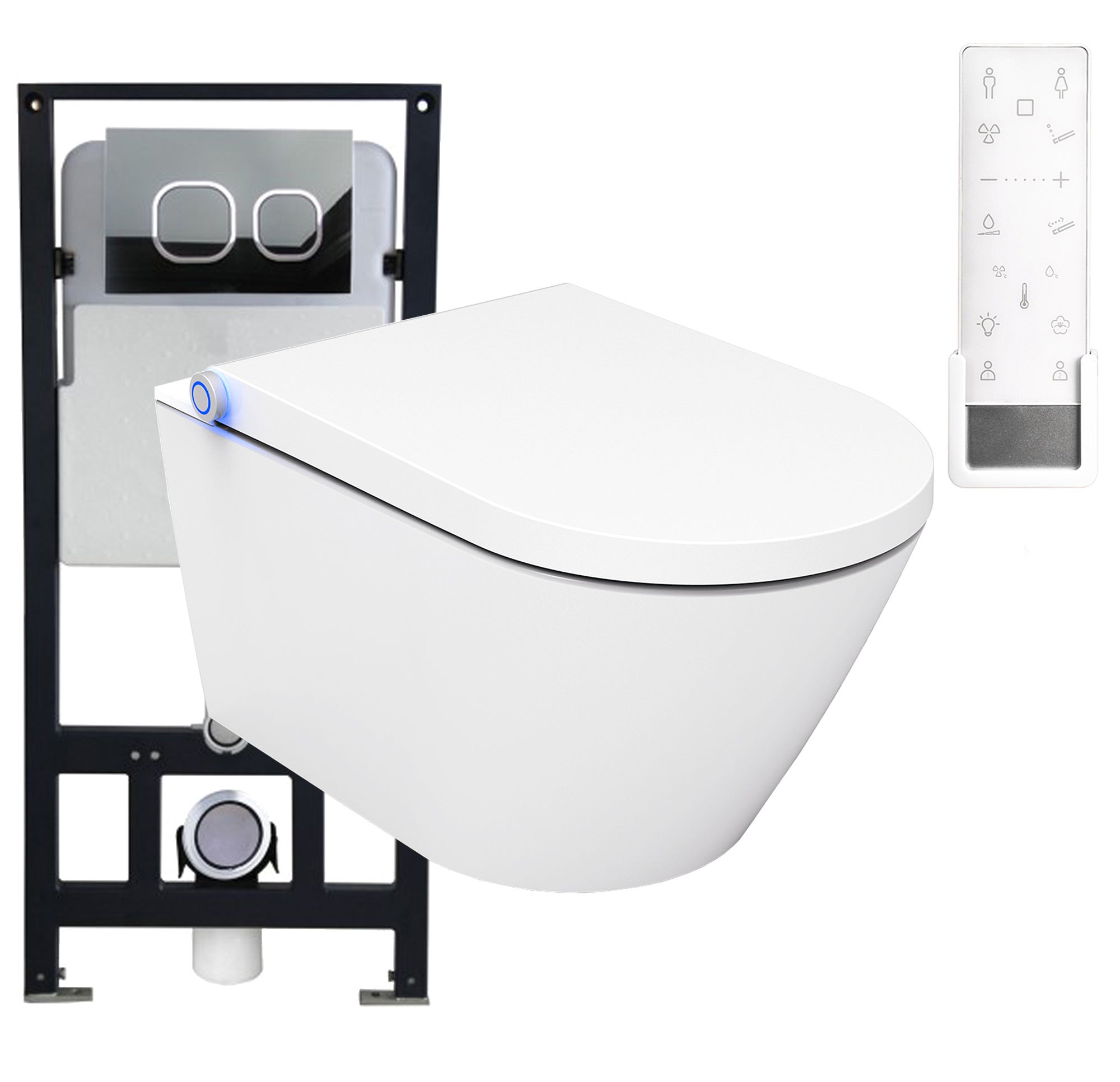 Bernstein Zestaw WC Toaleta myjąca PRO+1102 + stelaż podtynkowy + panel 010 + mata