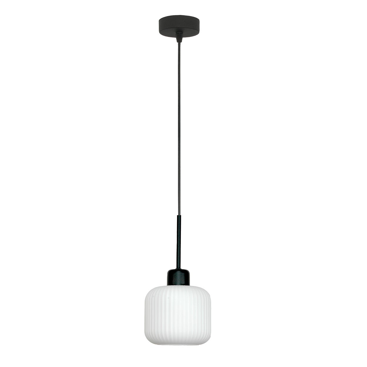 Lampa wisząca pojedyncza czarna nowoczesna do kuchni BEKA BIANCO 1xE27 Edylit