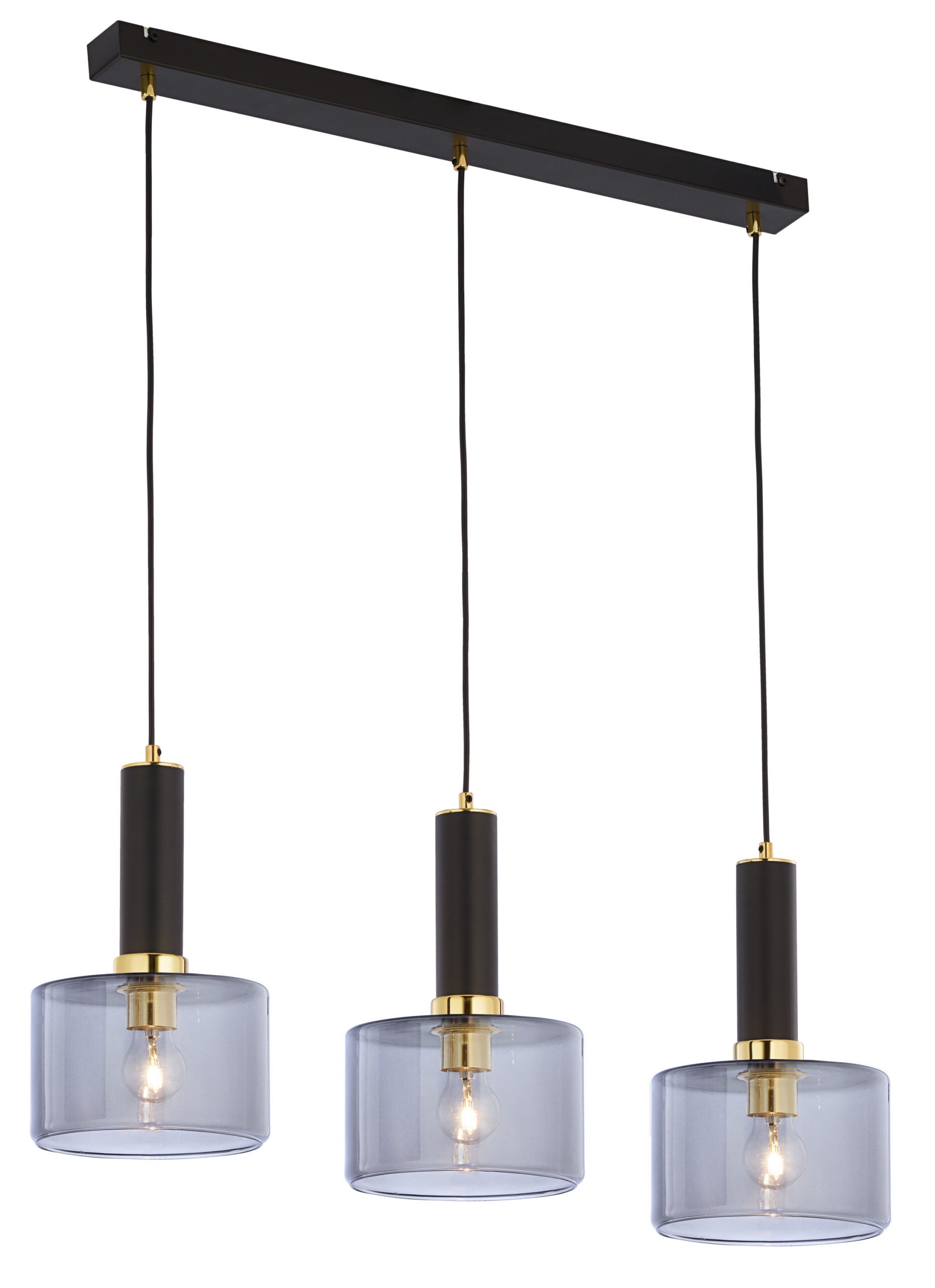 Lampa wisząca VANES Jupiter złoto-czarna E27 77x20x39-80 cm 1 szt.