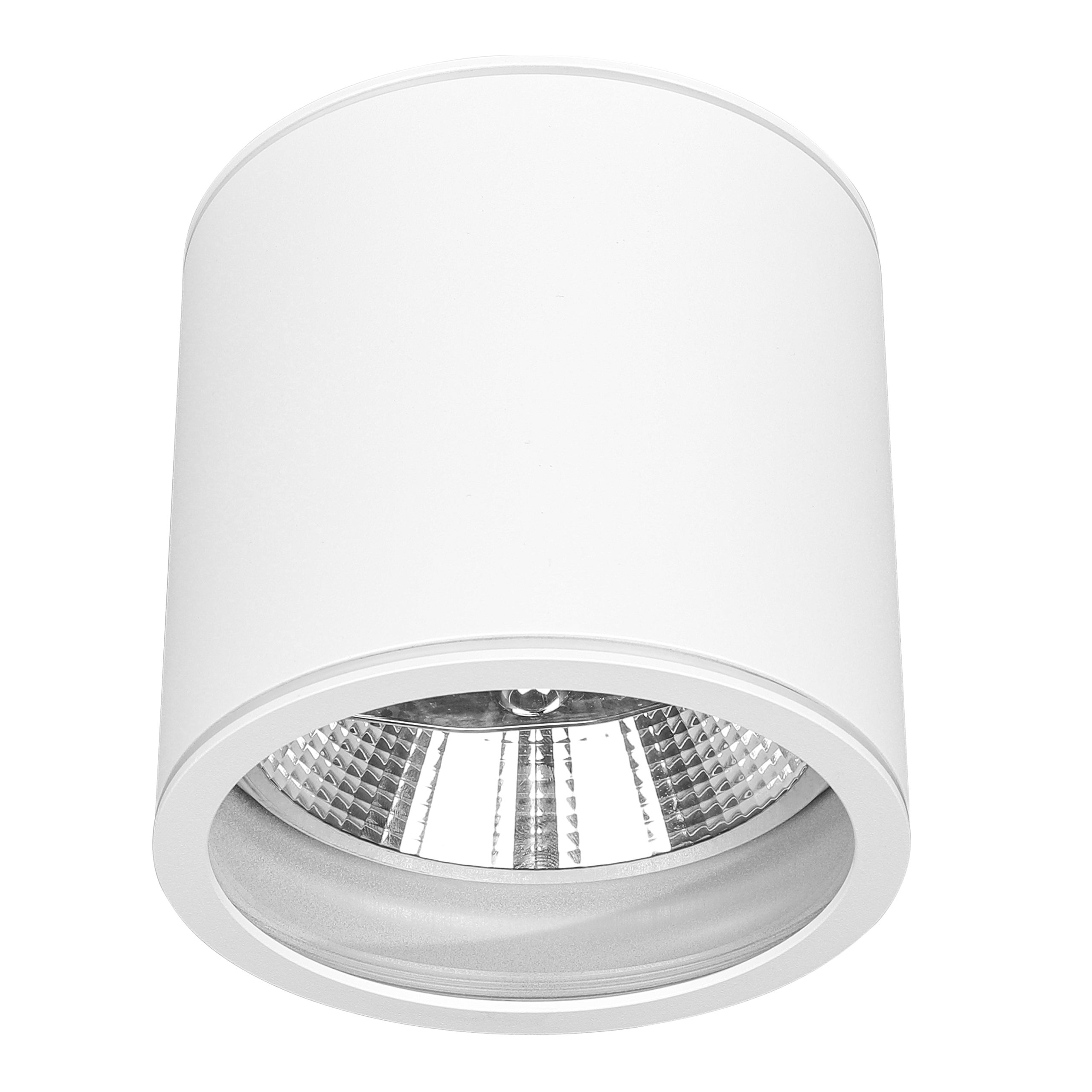 Lampa oprawa natynkowa LED AR111 GU10 11,4x11,8cm IP44 tuba sufitowa okrągła biała MasterLED