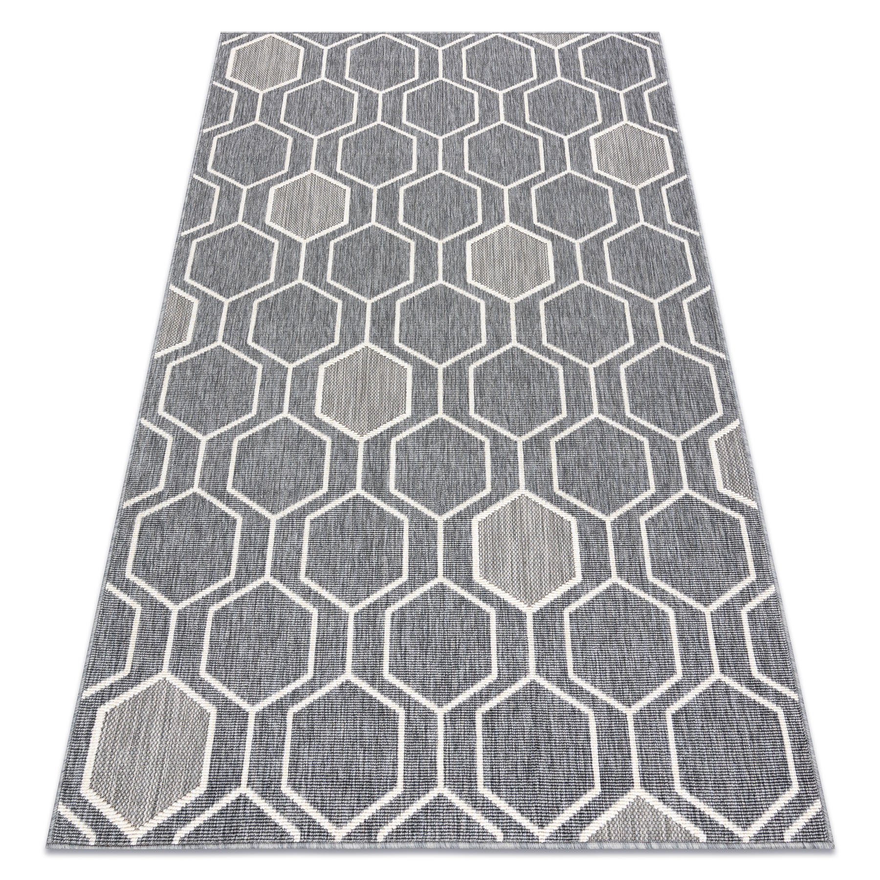 Dywan SPRING 20404332 Hexagon sznurkowy, pętelkowy - szary 120x170 cm