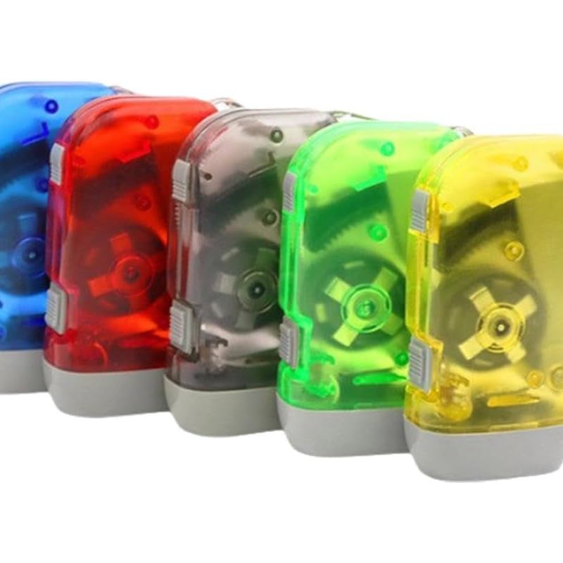 Zestaw 5 latarek dynamo LED zasilanych korbką - 3 diody LED, idealne na kemping, wspinaczkę, wędrówki z plecakiem, piesze wycieczki
