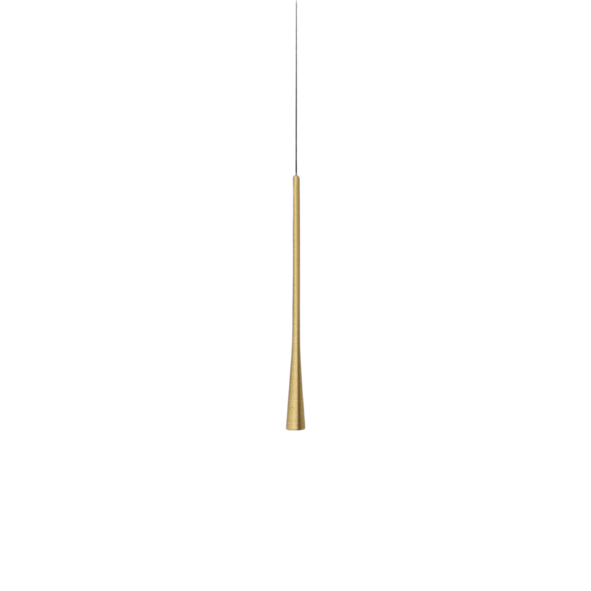 Dafne - lampa wisząca LED 7W 3000K IP20 w kolorze złotym - minimalistyczna lampa sufitowa LED z aluminium - zasilacz w zestawie - maks. długość 190 cm