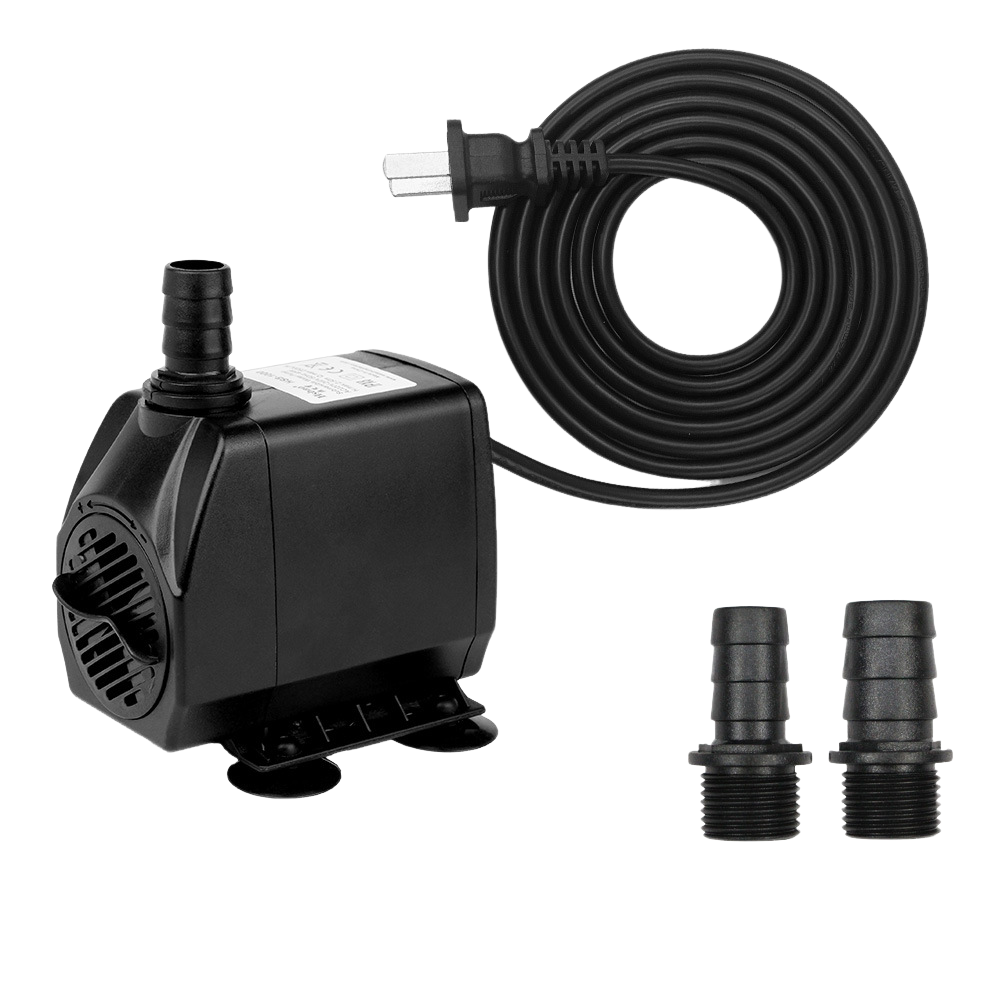 Ultracicha, regulowana pompa akwariowa z 4 przyssawkami do fontann oczkowych, 2 dysze, 60 W, 3000 l/h