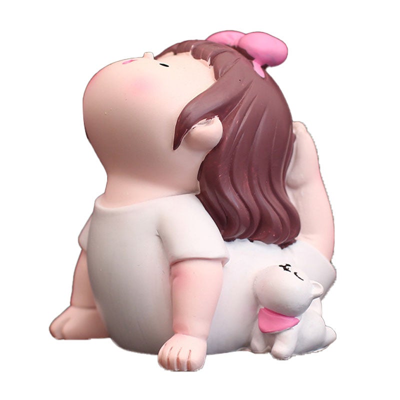 Yoga Girl figurka Cartoon Lovely uroczy Fashionable dekoracja Yoga Pose Girl ozdoba do samochód typ D