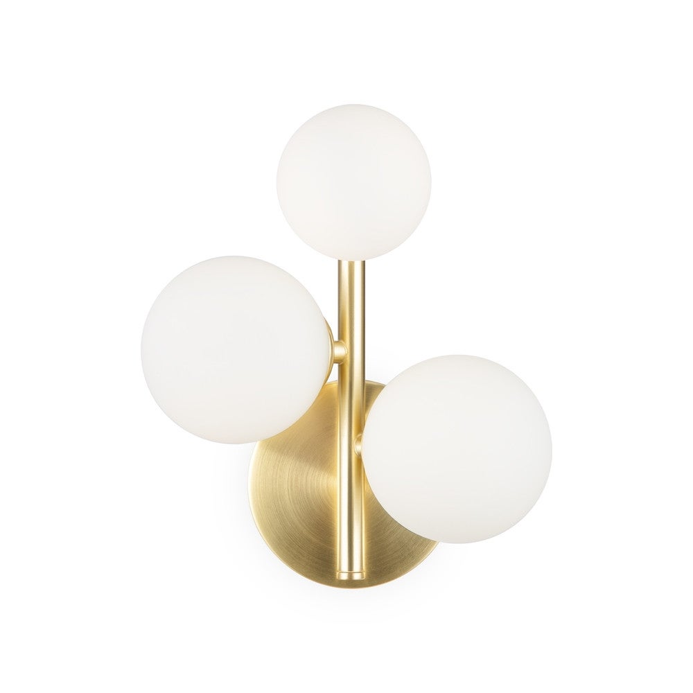 Lampa ścienna złota, białe kule Dallas Maytoni MOD545WL-03BS