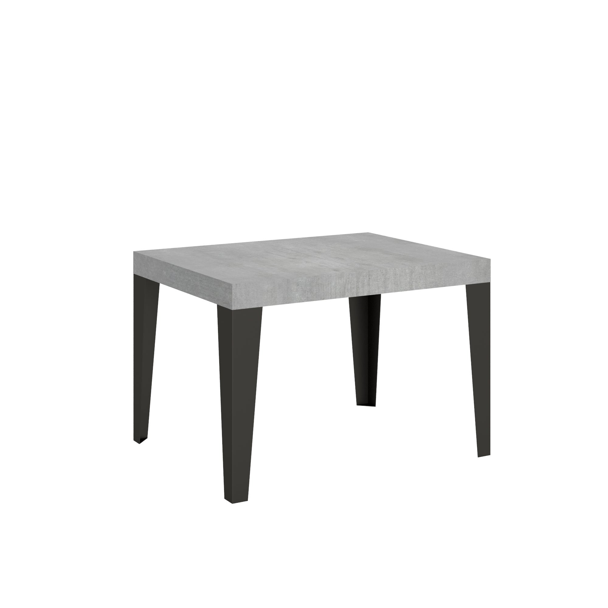 Mesa extensible moderna Flame, 70x110 cm, hidrófuga, cemento antracita.