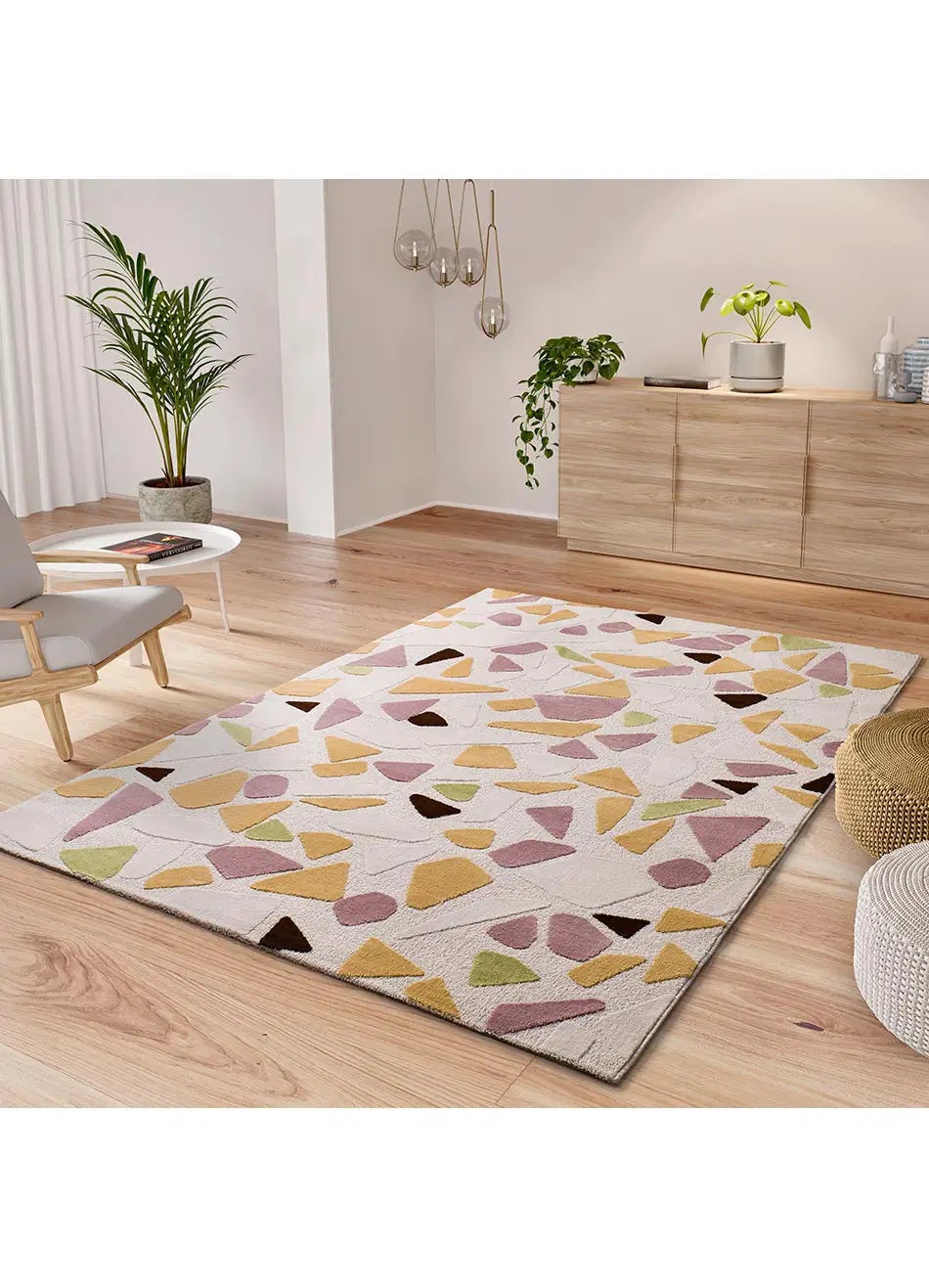 Dywan wewnętrzny prostokątny, wielokolorowy, 160 x 230 cm, FLASHY geometryczny - ATTICGO