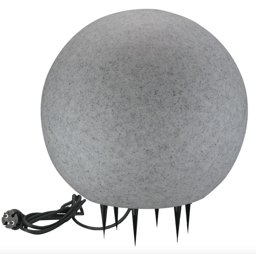 Kula ogrodowa świecąca Argento szara 1xE27x25W wym: 48 x 50 x 50 cm tworzywo sztuczne Polux