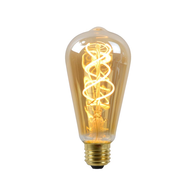 Żarówka ściemnialna LED filamentowa bursztynowa owalna E27 5W ciepła 260lm Lucide