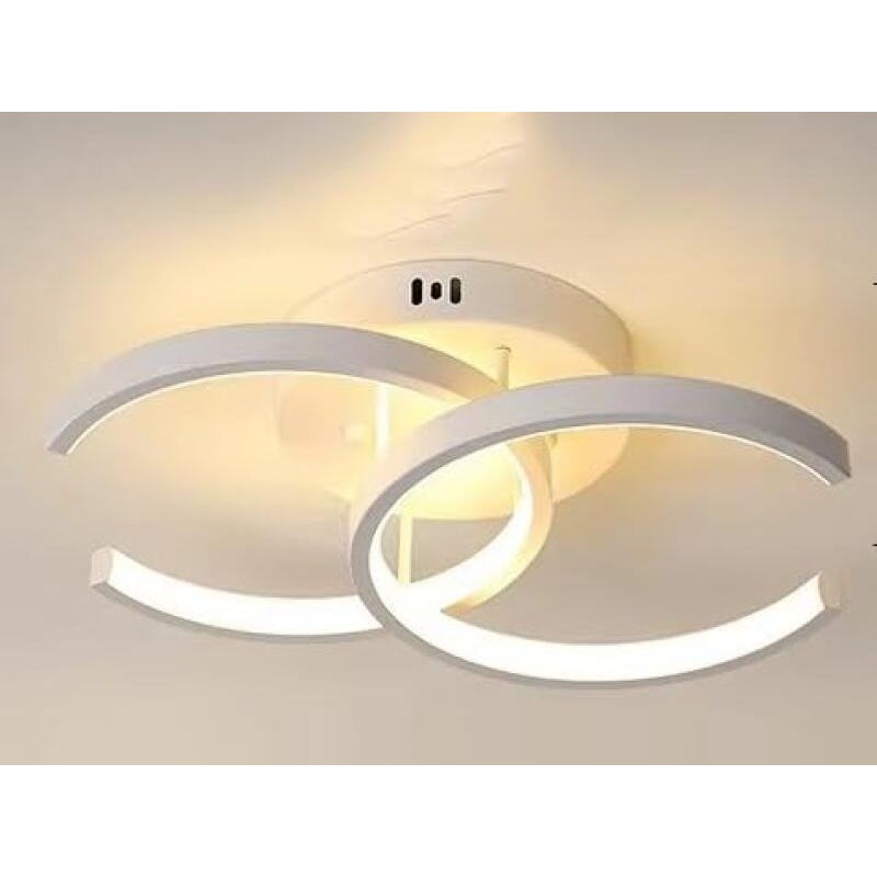 Nowoczesna lampa sufitowa LED – Wyjątkowy i kreatywny design – Biała, odpowiednia do korytarzy, salonów, sypialni, kuchni i biur (światło trójkolorow