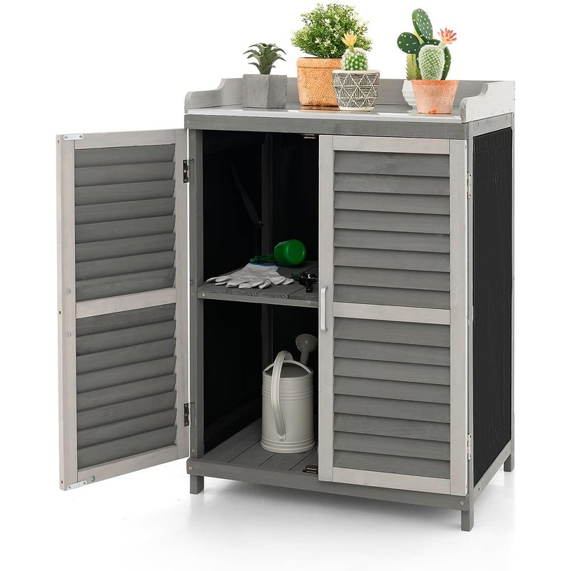 Szafka do przechowywania z drewna sosnowego 67 x 46 x 99,5 cm, z 1 półką, 1 półką, 2 drzwiami z zamknięciem magnetycznym