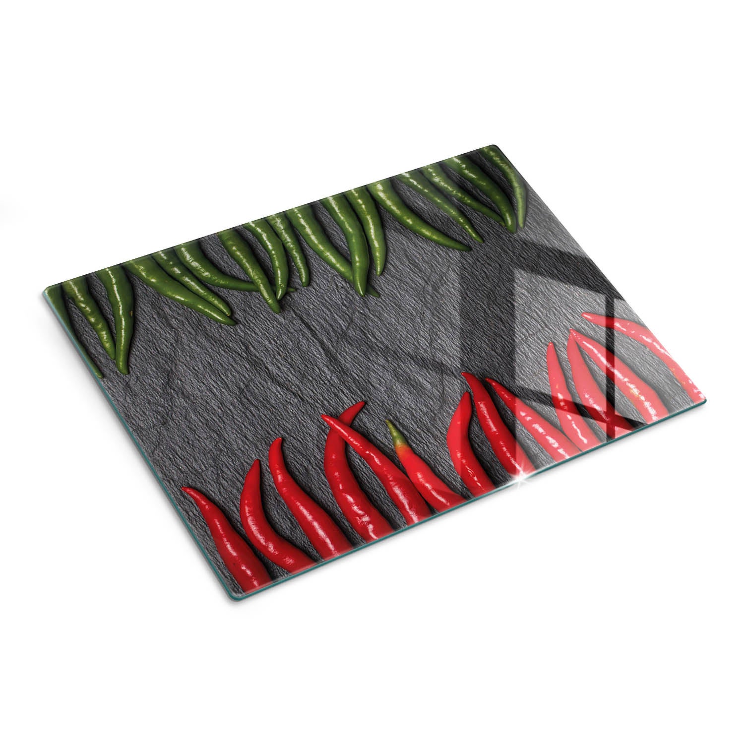 Dekoracyjna płyta szklana do kuchni z eleganckim wzorem - Papryka Chili - 30x40 - Tulup