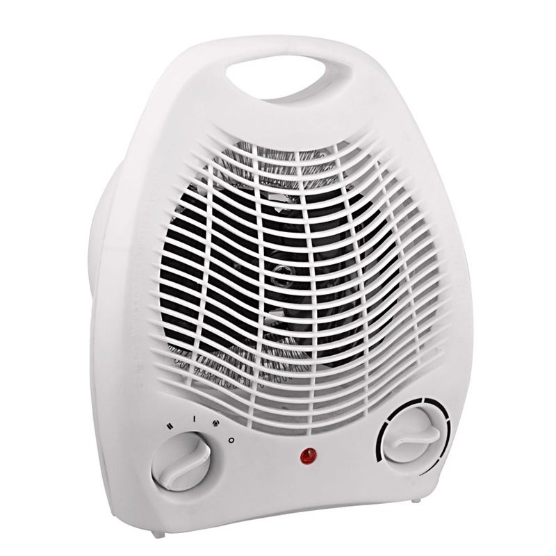 Elektryczny grzejnik nadmuchowy, Grzejnik elektryczny, 1000W / 2000W, Termowentylator 2 ustawienia, Intuicyjne pokrętło, Cichy, Przenośny
