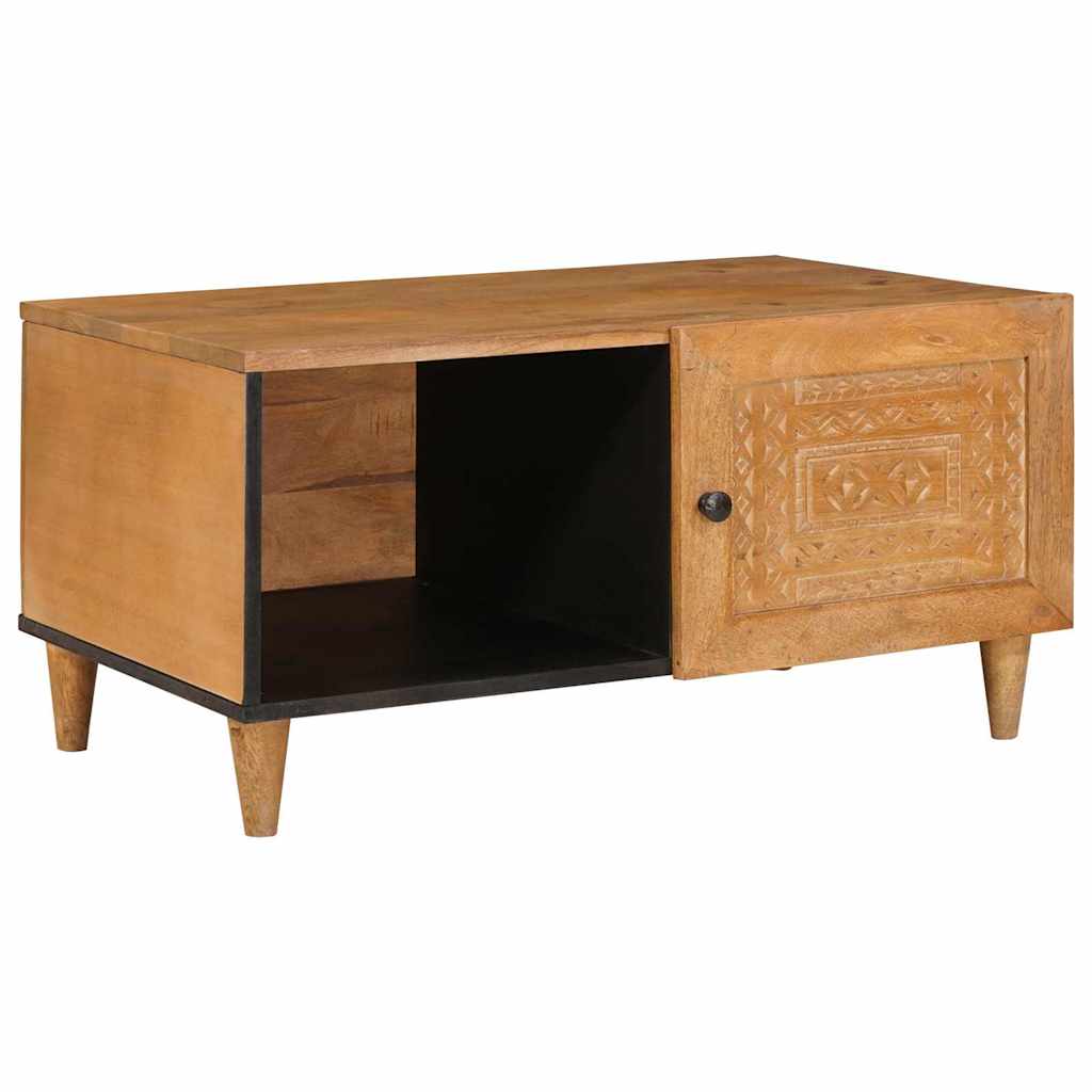 Stolik kawowy Jasnobrązowy 80 x 50 x 40 cm lite drewno mango