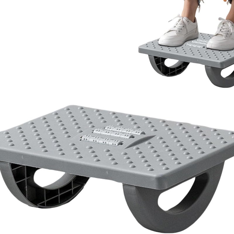 Ergonomiczny podnóżek z regulacją wysokości, rolkami masującymi, łagodzący stres, bóle stóp i zmniejszający zmęczenie pod biurkiem
