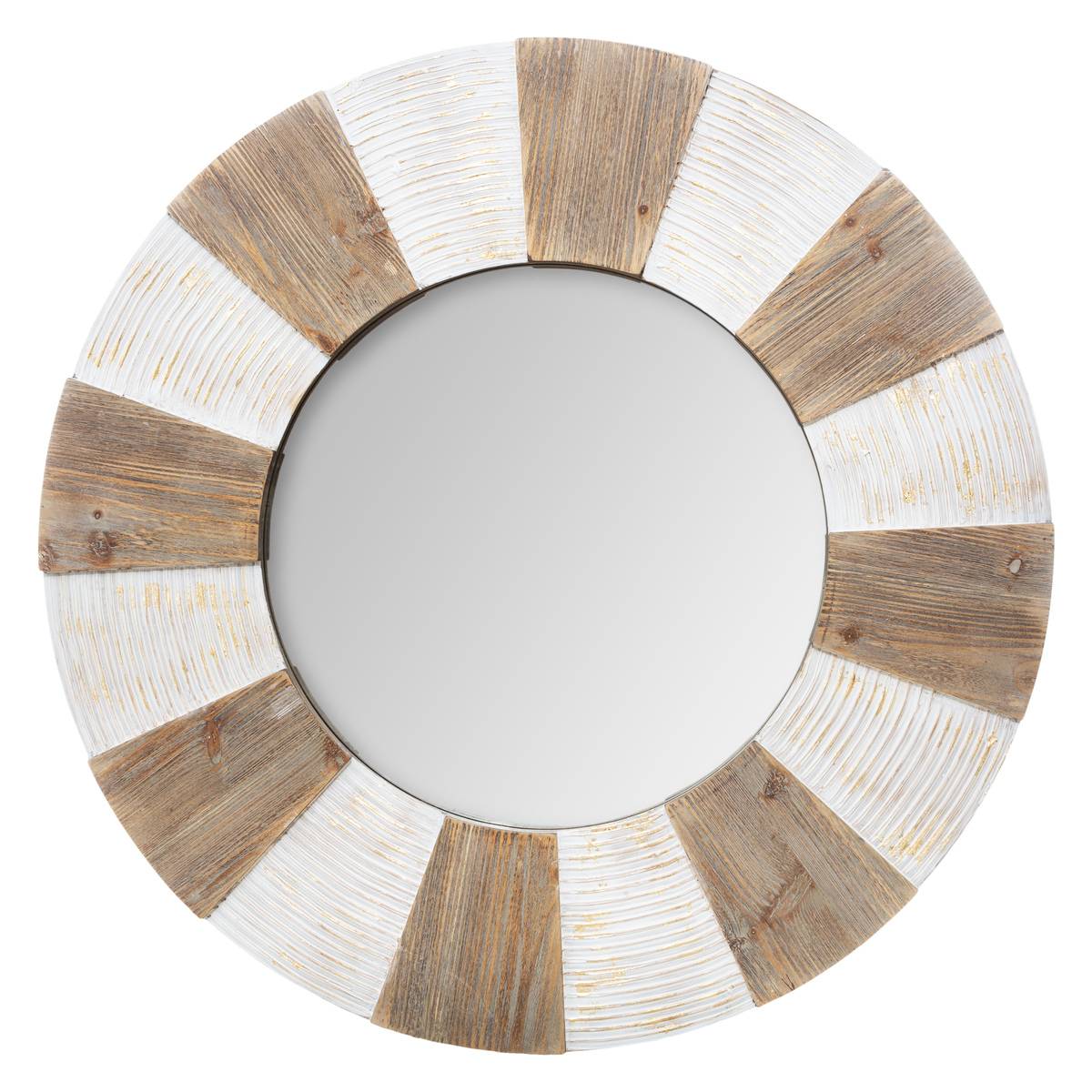 Lustro "Relief" - Drewno D90 cm - Atmosphera Interior Designer
