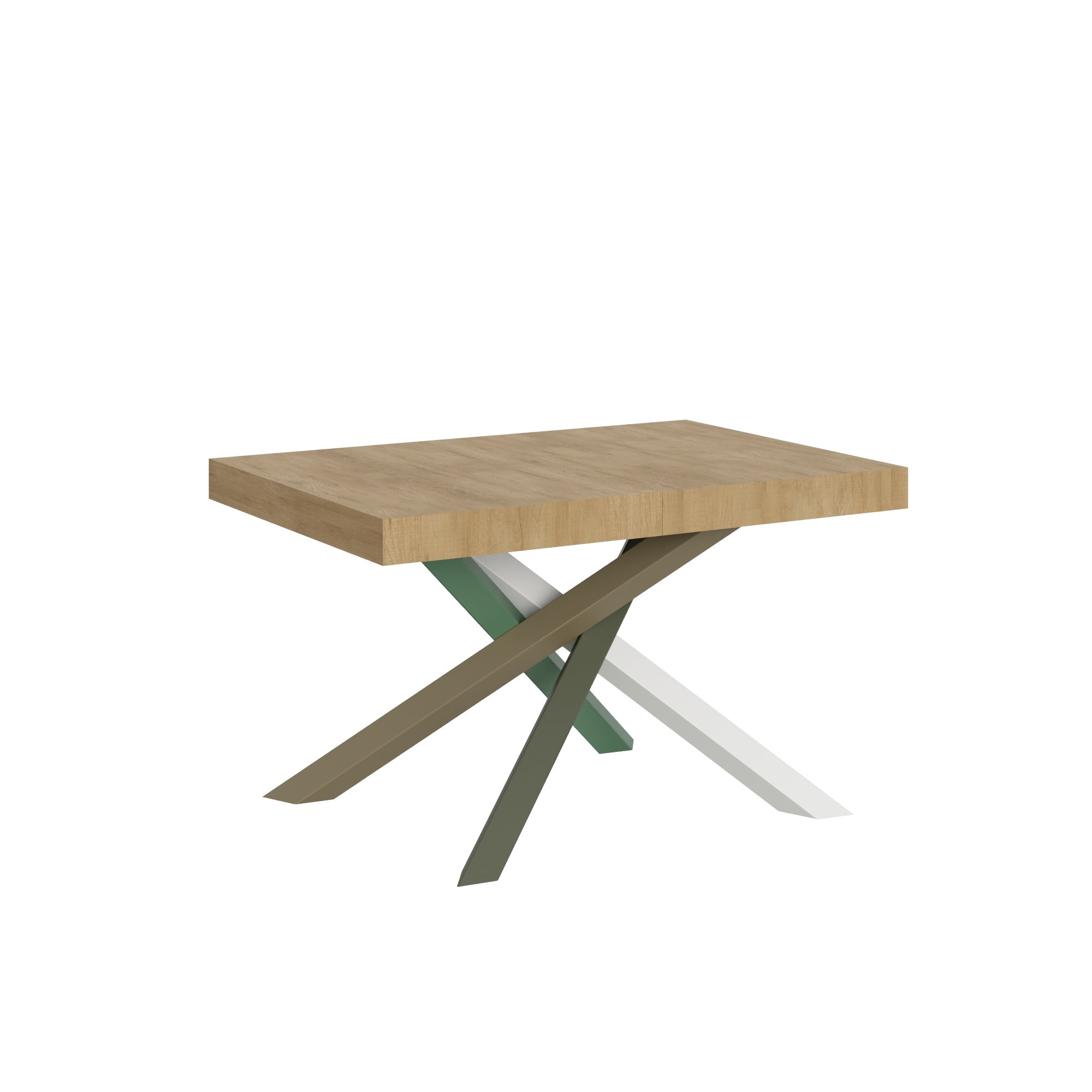 Mesa VOLANTIS 90x140/244 cm, estructura de roble natural cortada con láser 4/A Roble natural
