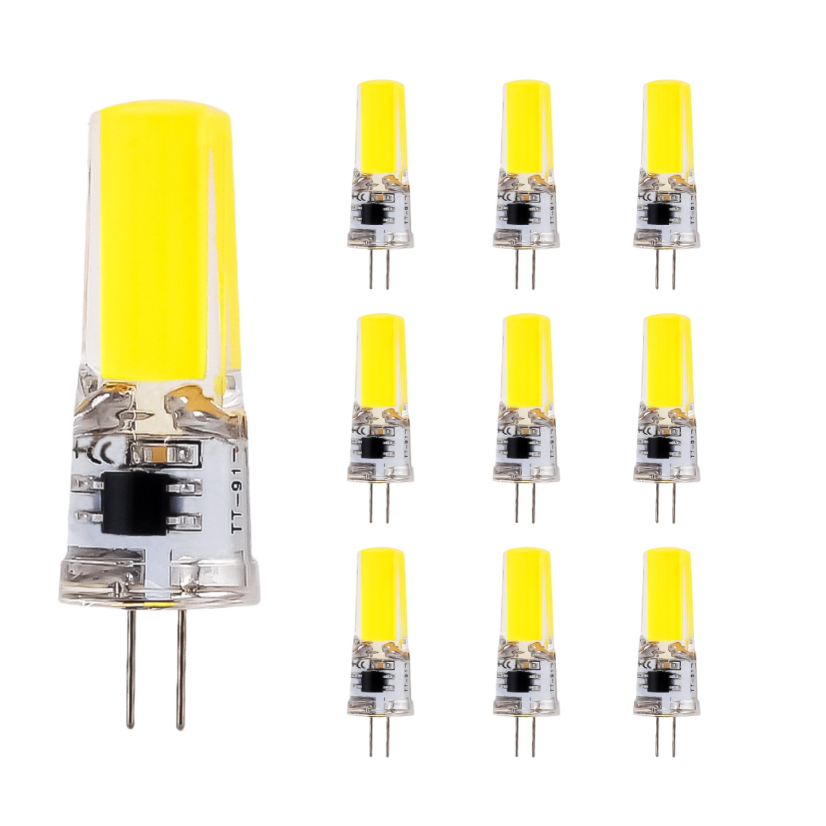 Koraliki LED G4, szpilki LED, niskie napięcie, 220 V 5 W, żarówka kryształowa, źródło światła o dużej jasności, światło białe. (10 sztuk)
