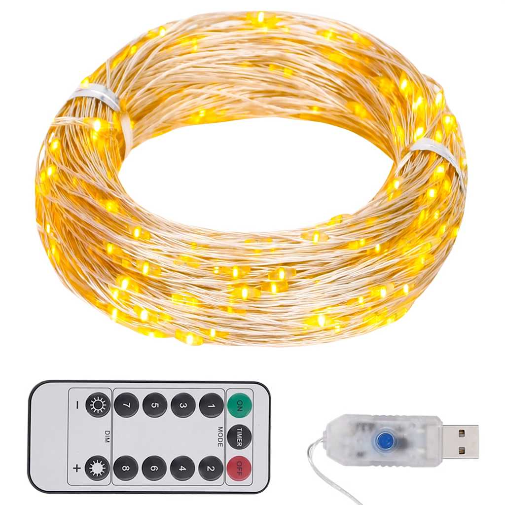 Lampki LED, 300 diod, ciepła biel, 30 m vidaXL