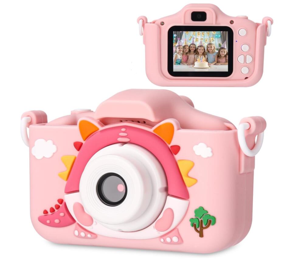Aparat fotograficzny dla dzieci, 2,0-calowy cyfrowy aparat fotograficzny dla dzieci, karta SD 64 GB, miniaturowa kamera z możliwością ładowania, zabaw