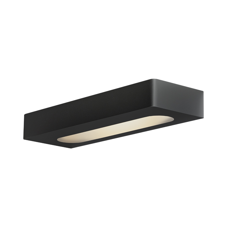 Kinkiet LED HELIOS 13W, podwójna emisja, IP54, 3000K, czarny, minimalistyczny i kompaktowy design do oświetlenia wnętrz - Rossini Group
