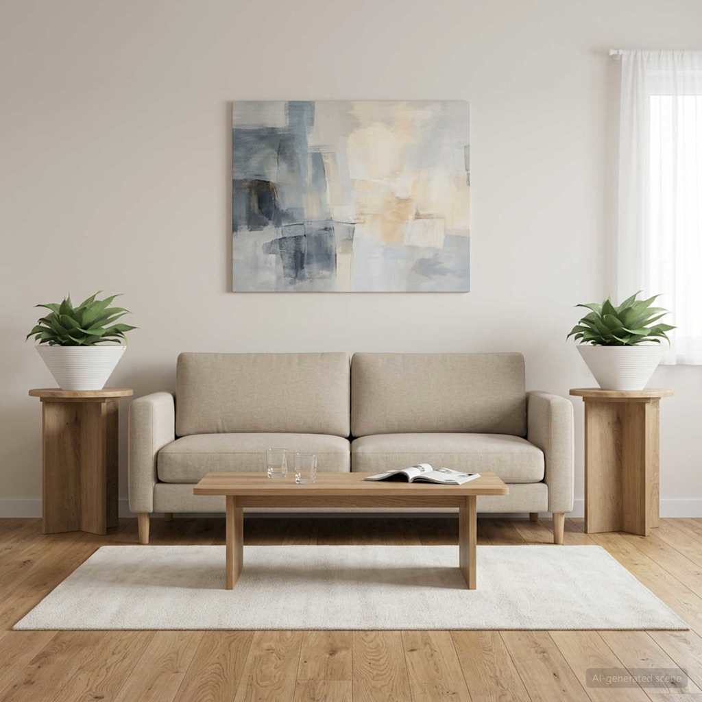 Stojak na rośliny 2 pcs Dąb artisan Ø29,5 x 40 cm vidaXL