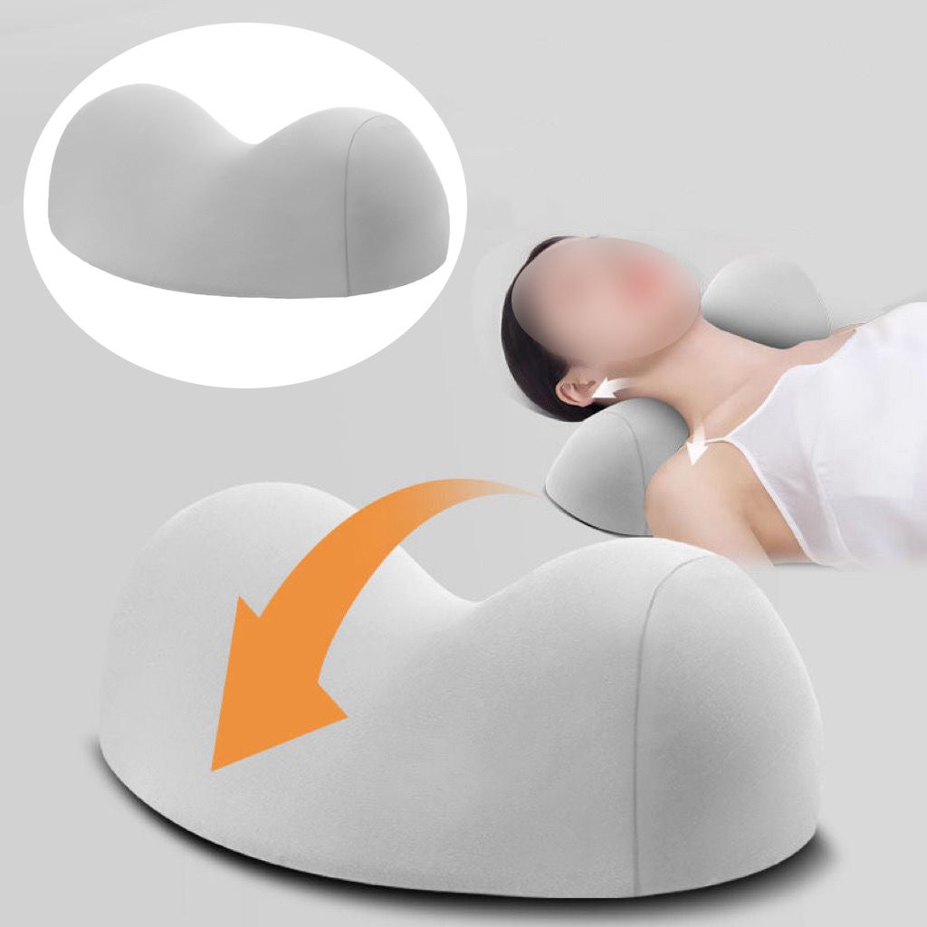 Ergonomiczna poduszka na szyję, poduszka do korekcji i podparcia szyi, szara, 32*11*16cm