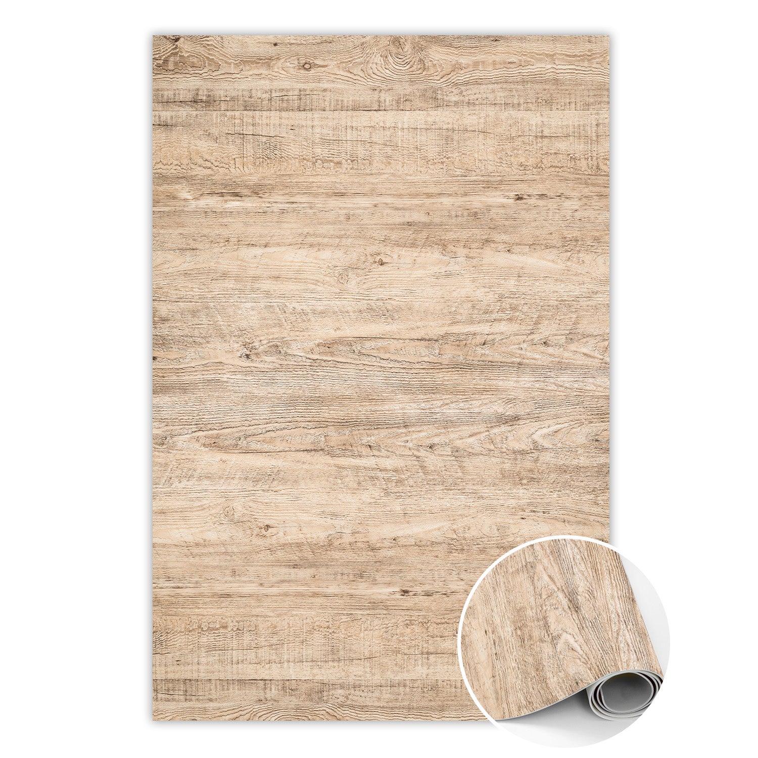 Dywan winylowy surowe drewno, mata winylowa do pokoju styl rustykalny 60x90 cm – Tulup