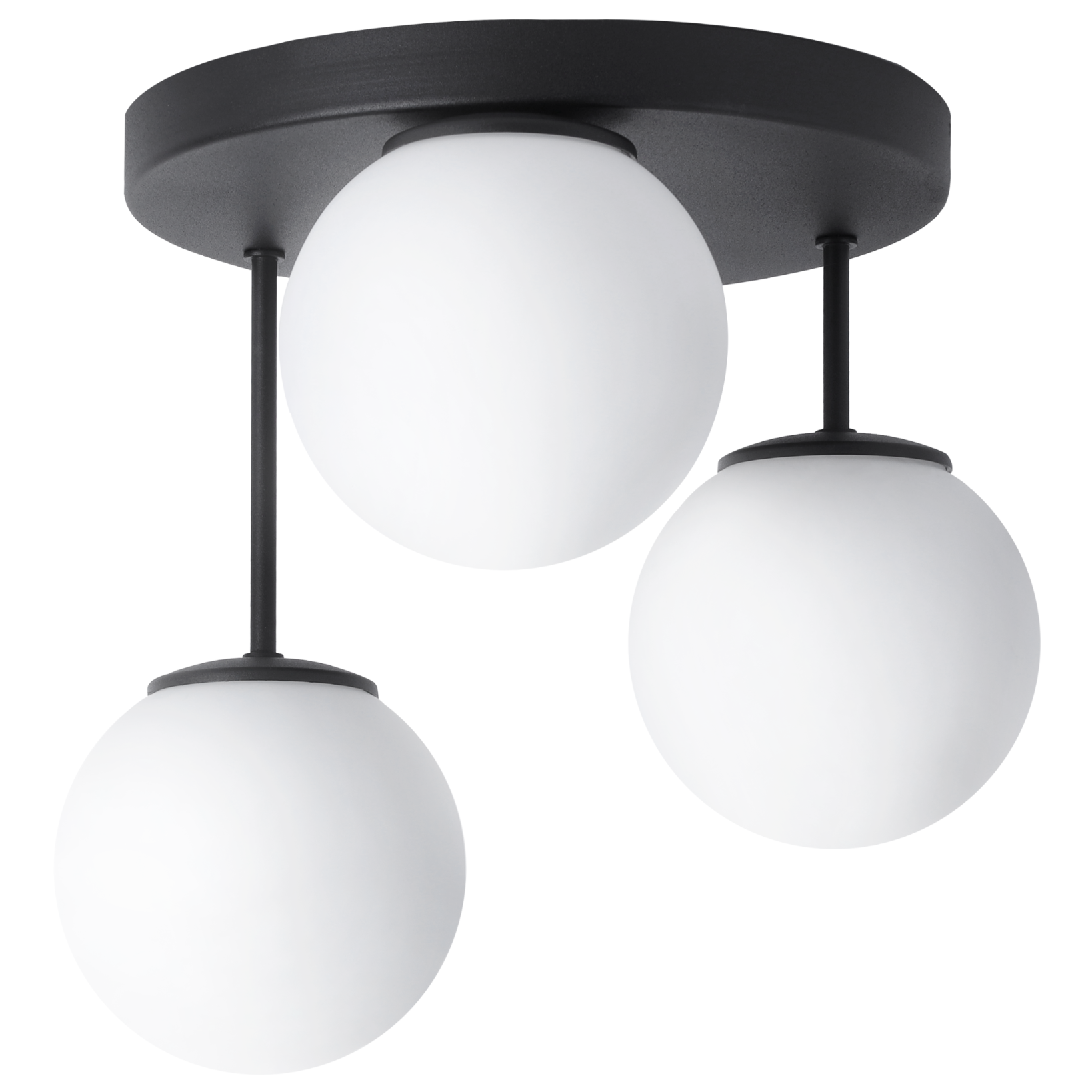Lampa sufitowa wisząca Light Home LH Florence okrągła 3x E14 czarny/biały
