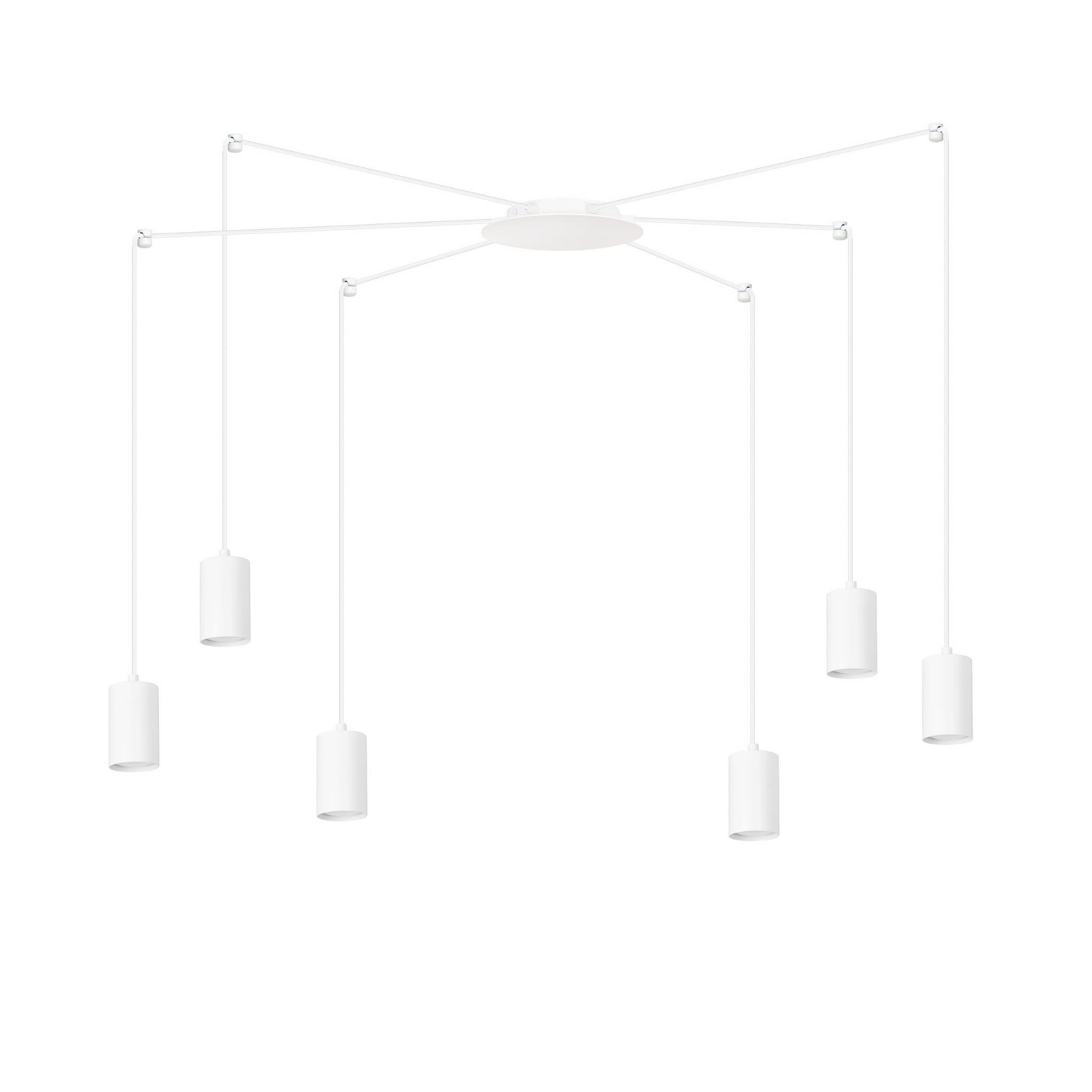 Żyrandol Emibig 6xGU10 30W TRAKER 6 WH/WHITE 525/6