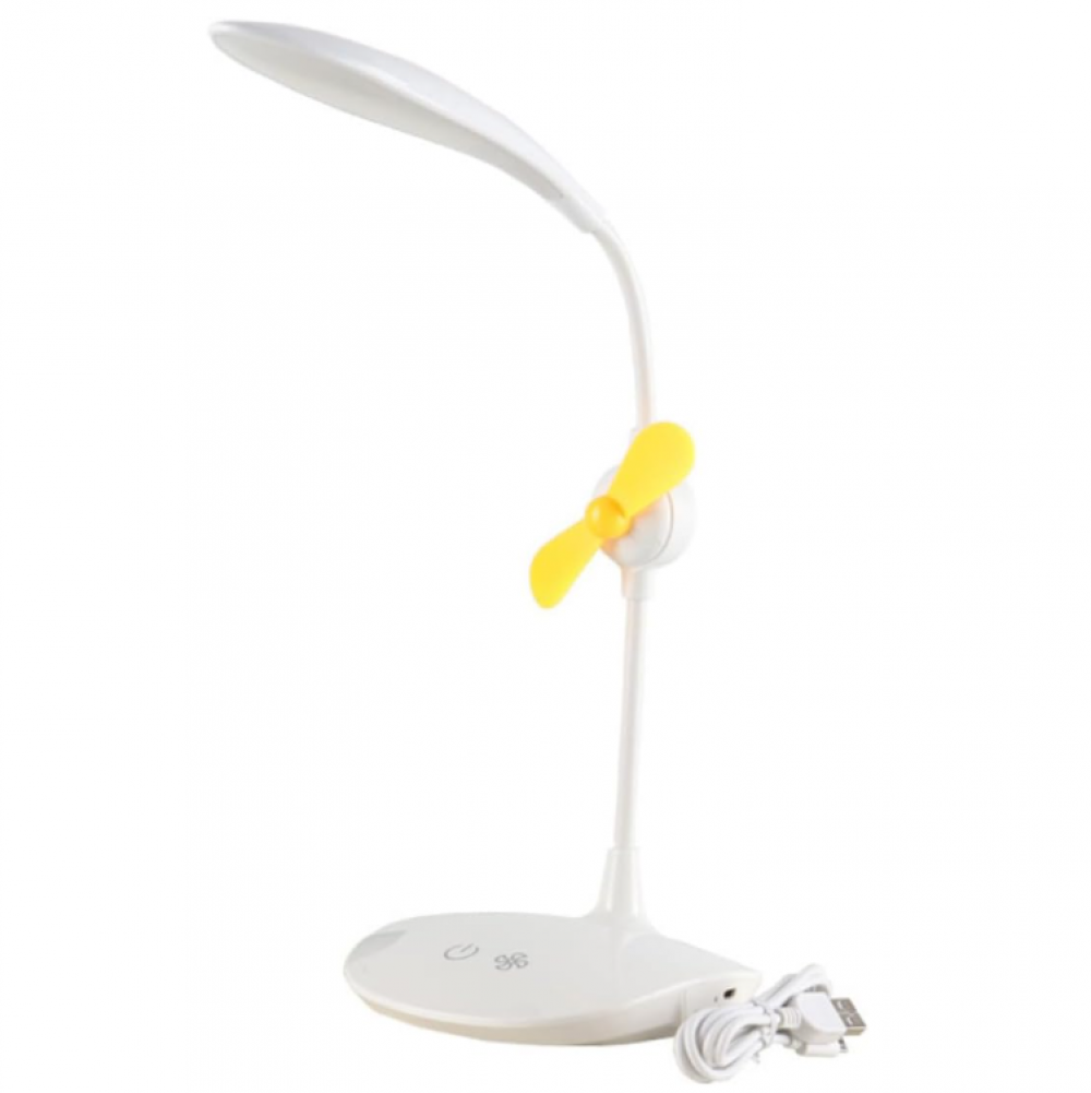 Ściemniana lampa LED – lampka biurkowa USB z wentylatorem, energooszczędna, idealna do czytania