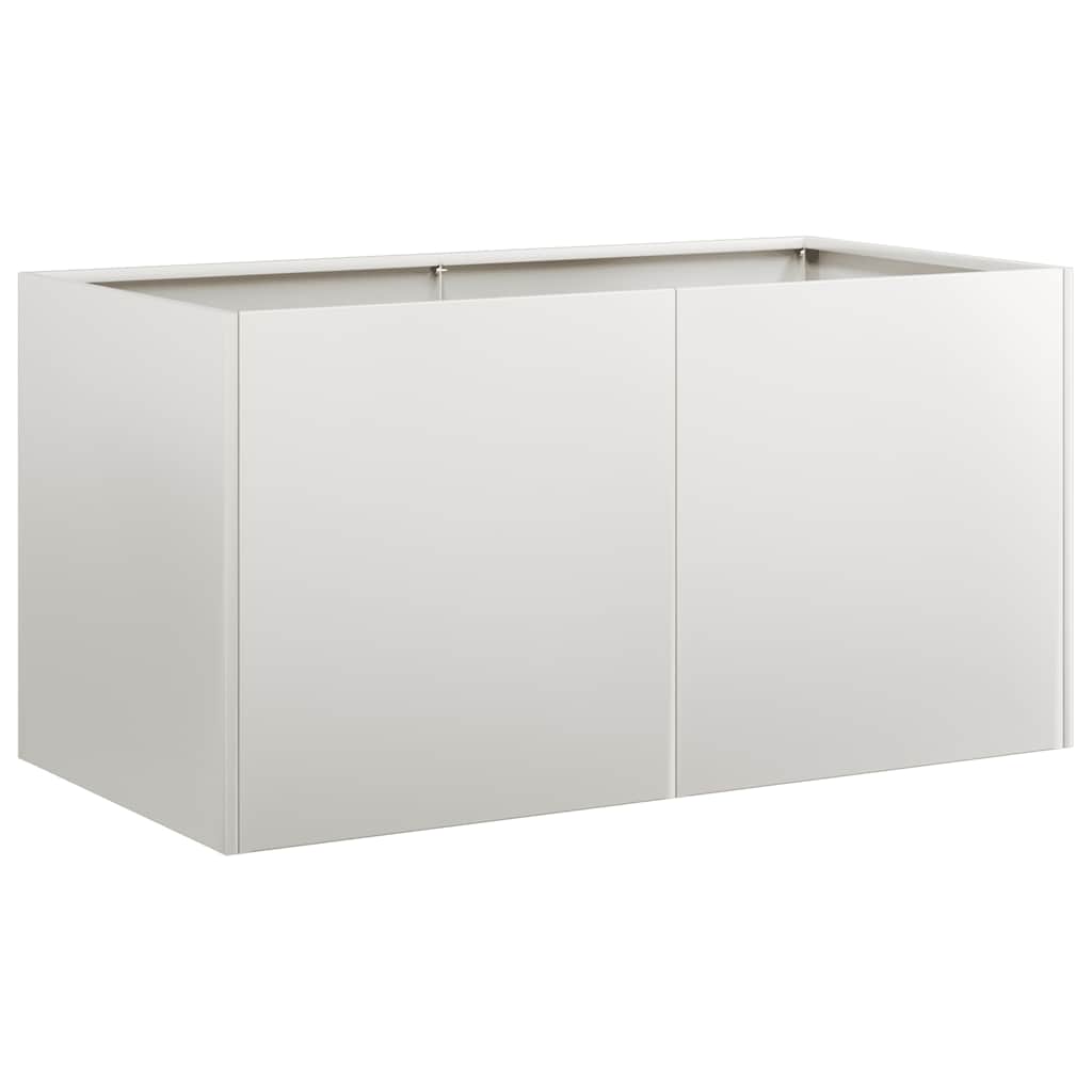 Donica Ogrodowa ze Stali Nierdzewnej 80x40x40 cm Srebrna na Kwiaty na Zioła