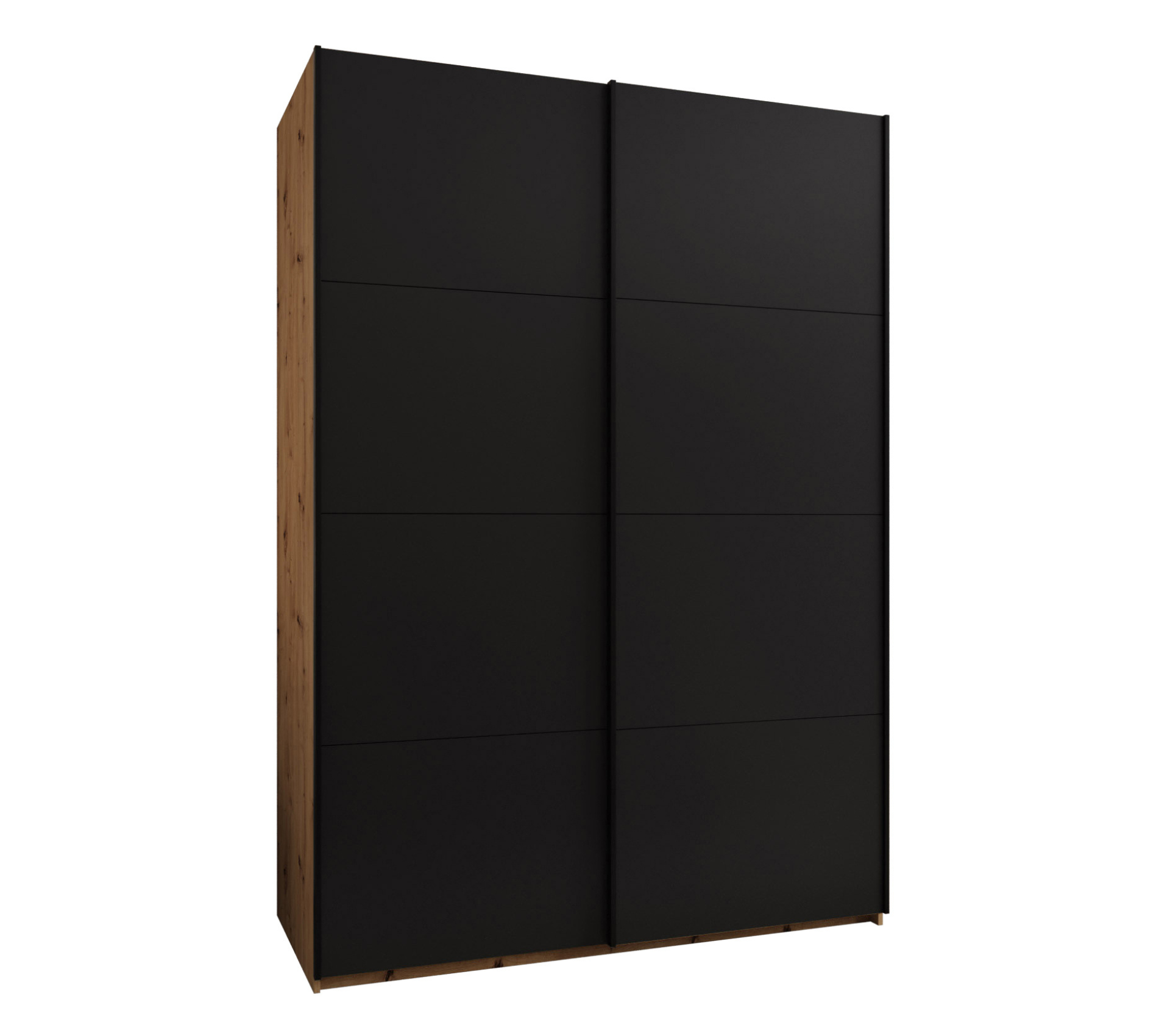 Szafa przesuwna wysoka Lux 1 170 x 64 x 245,5 cm artisan + czarny + u. czarny - Abiks Meble