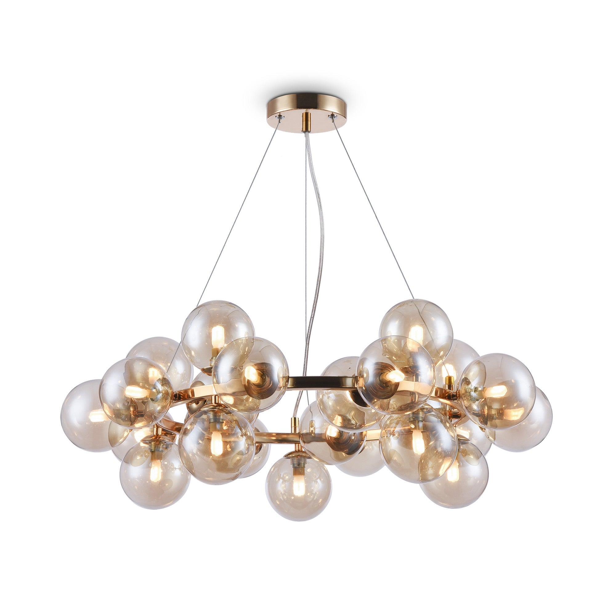 Lampa wisząca złota, szklane kule Dallas Maytoni MOD548PL-25G