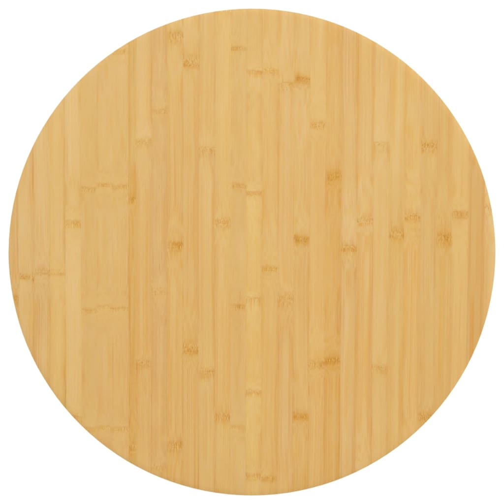 Blat Bambusowy Lakierowany do Stołu Okrągły Ø 80 cm Grubość 25 mm