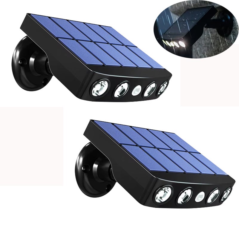 2 lampy solarne LED z wykrywaczem ruchu, lampy ogrodowe słoneczne, oświetlenie ogrodzeń, do ścian i ulic.