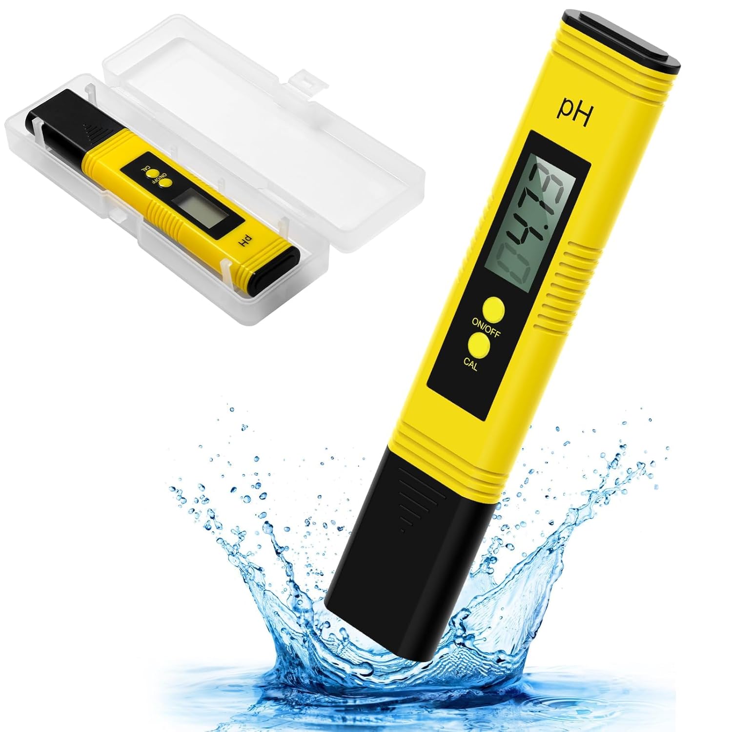 Cyfrowy miernik PH, cyfrowy tester jakości wody LCD, zakres pomiaru 0-14 PH, 0,01 PH, przenośny miernik PH do basenów, akwariów, funkcja