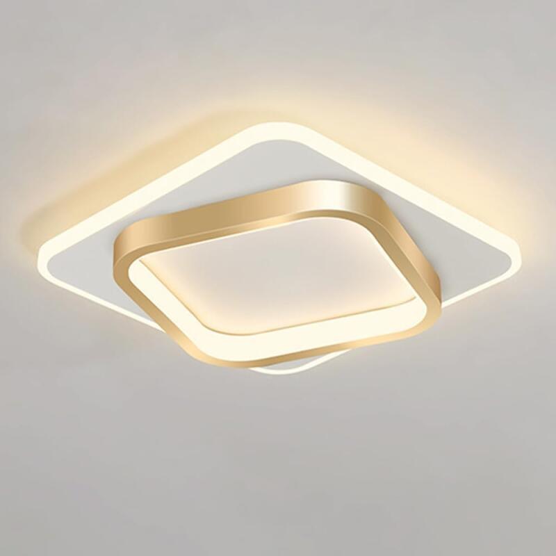 Nowoczesna lampa sufitowa LED, ściemnialna, trójkolorowa, 12W, odpowiednia do korytarzy, wejść, sypialni itp., kwadratowa, średnica 20cm, w kolorze z