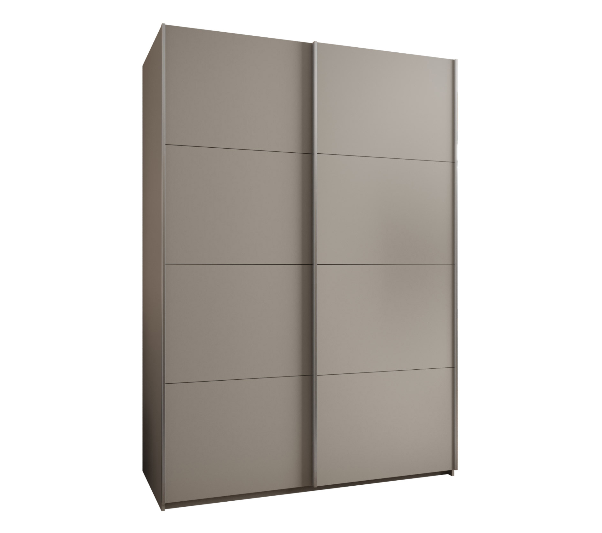 Szafa przesuwna wysoka Lux 1 180 x 64 x 245,5 cm kaszmir + kaszmir + u. srebrny - Abiks Meble