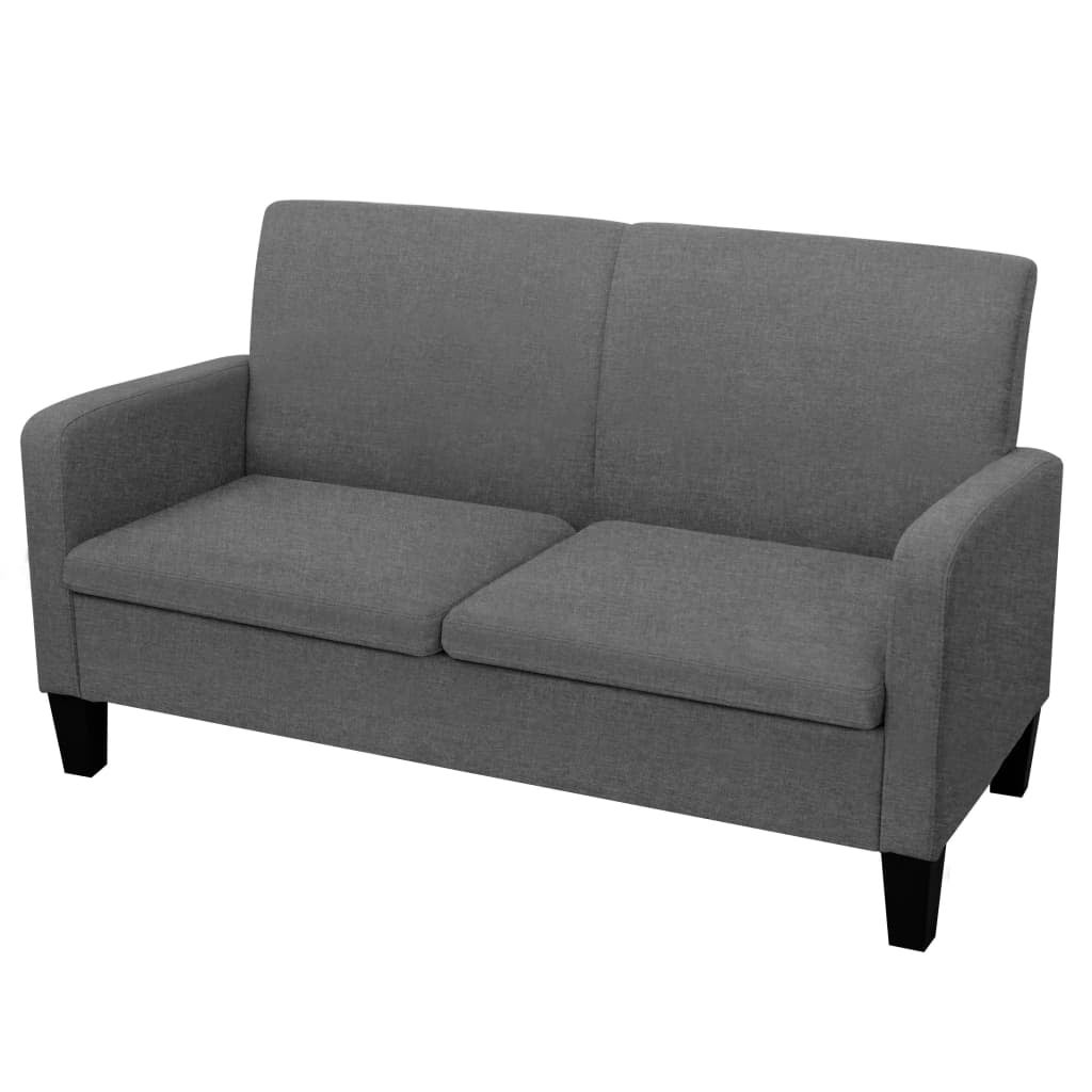 Kanapa 2-osobowa, ciemnoszara, 135x65x76 cm vidaXL