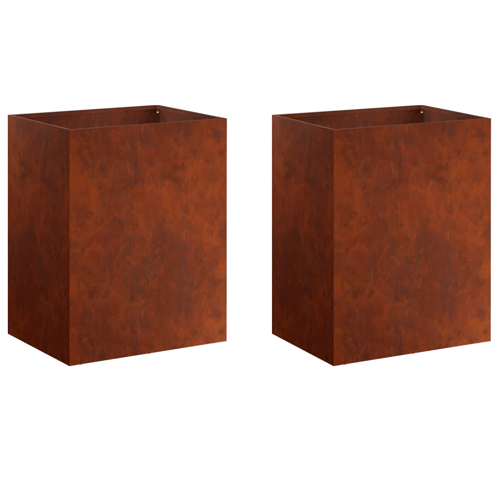 2x Donica Ogrodowa Corten 40x30x50 cm Rdzawa na Taras na Balkon na Kwiaty